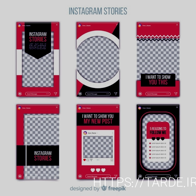 Free vector instagram stories template